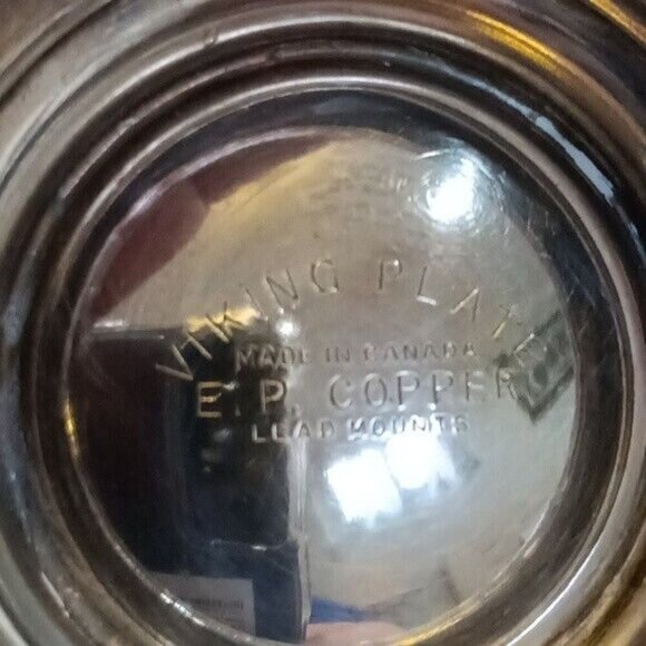 Vintage Viking Plate E.P. Copper Canadian Creamer and 2-Handled Sugar Bowl - Picture 7 of 11